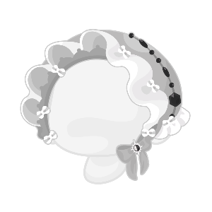 Small Ribbon Monochrome Frilly Bonnet