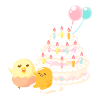 Egg Day! Shakipiyo & Gudetama with Cake