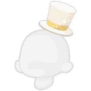 Steal the Show! White Glitta Top Hat