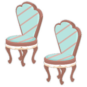 Mint Stripe Salon Chair Set