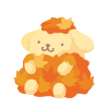 Covered in Autumn Leaves Pompompurin Plushie S