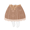 Brown Bear Printed Skirt