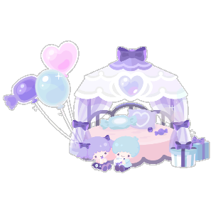 Violet Ribbon Candy Bed