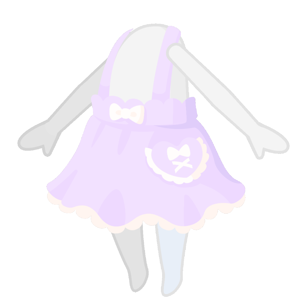 Frilly Lavender Skirt Overalls