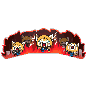 Death Metal Aggretsuko Wall