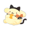 Fluffy Black Cat Pompompurin Plushie S