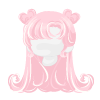 Strawberry Milk Heart Long Hair