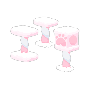 Marshmallow Kitty Tower Set