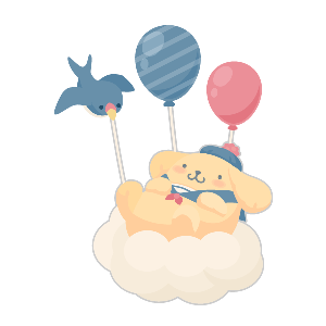 Swallowtail and Poofy Pompompurin