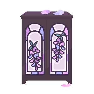 Wisteria Stained Glass Door