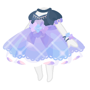 Rainy Hydrangea Check Dress