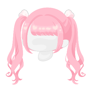 Flouncy Pink Long Ponytails