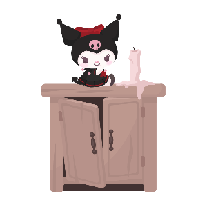 Forlorn Kuromi Locker Door