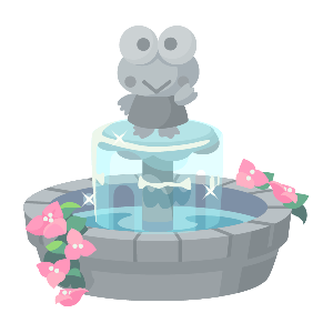 Keroppi Fountain Statue