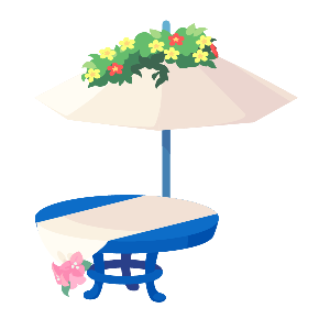 Dazzling Blue Umbrella Table