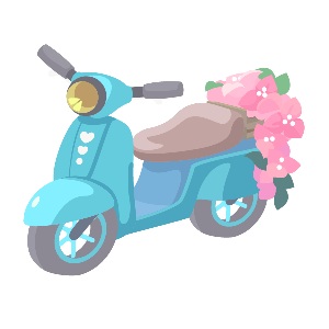 Quaint Bougainvillea Scooter