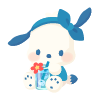 Dazzling Drink Pochacco Plushie M