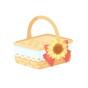 Sunflower Picnic Basket