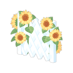 White Picket Sunflower Partition