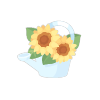 Sunflower Watering Can