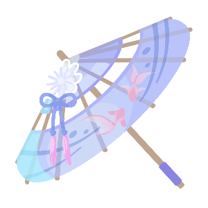 Shimmering Goldfish Print Parasol