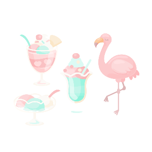 Pink Flamingos Daily Special Set