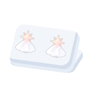 Clear Cosmos Star Charm Earrings