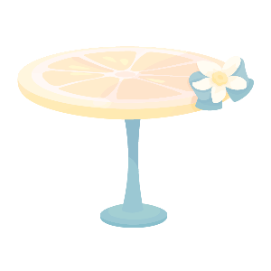 Tangy Lemon Slice Cafe Table