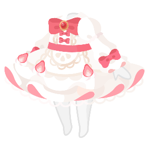 Fresh Cream Strawberry Cake Dress