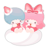 Strawberry Cream Kiki & Lala Plushie S