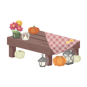 Cozy Harvest Wooden Table