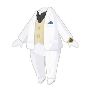 Elegantly Handsome White Suit