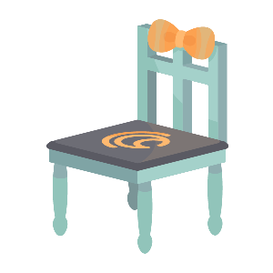 Witchy Boarding School Badge Chair