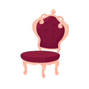 Crimson-Stained Mansion Chair