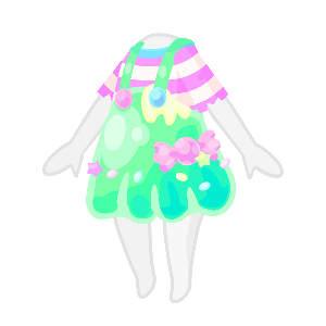 Ghastly Neon Gummy Overall Skirt