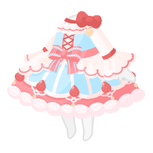 Whipped Cream Royal Strawberry Dress