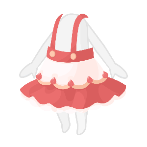 Strawberry Shortcake Frilled Skirt