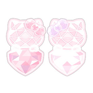 Hello Kitty & Mimmy Cut Diamond Set