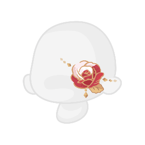 Red-Dipped Royal White Rose Eyepatch