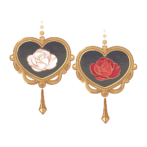 Hidden Rose Kingdom Heart Frame Set