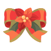 Merry Poinsettia Ribbon Decoration