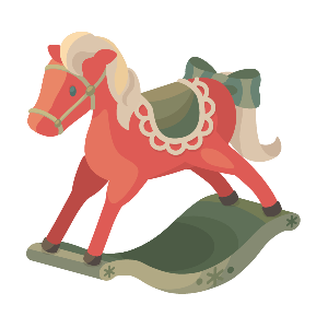 Merry Toy Shop Wooden Rocking Horse