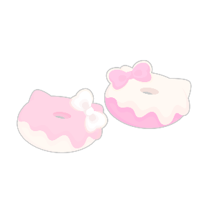 Kitty Ear Sugar Donut Seat Set