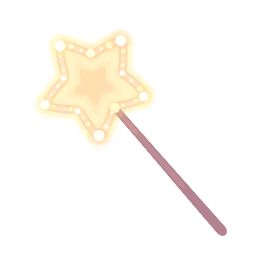 Golden Yuletide Star Wand