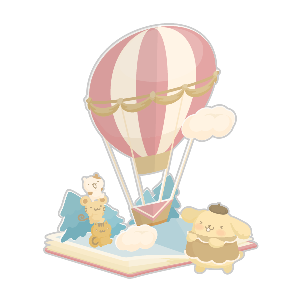 Pompompurin's Hot-Air Balloon Fantasy