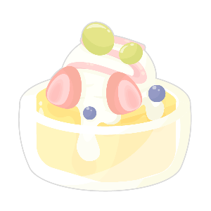 Cake Slice with a Scoop of Ice Cream on Top