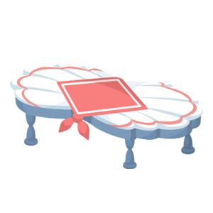 Red Marine Clam Shell Coffee Table