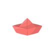 Marine Twins Red Paper Boat