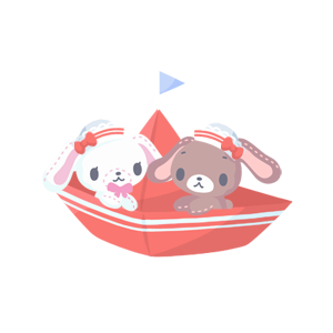 SUGARBUNNIES Red Paper Boat Plushie S