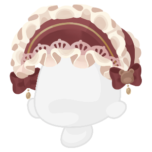 Fancy Frilly Velvet Bonnet